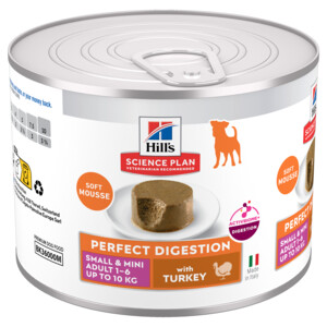 Hill's Science Plan Hondenvoer Nat Adult Perfect Digestion Small & Mini Mousse Kalkoen