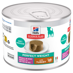 Hill's Science Plan Hondenvoer Nat Adult Perfect Weight Small & Mini Mousse Kalkoen
