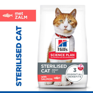 Hill's Science Plan Kattenvoer Droog Adult Sterilised Zalm 3 kg