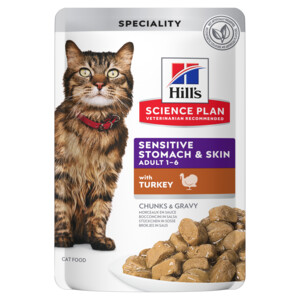 Hill's Science Plan Kattenvoer Nat Adult Sensitive Stomach & Skin Kalkoen