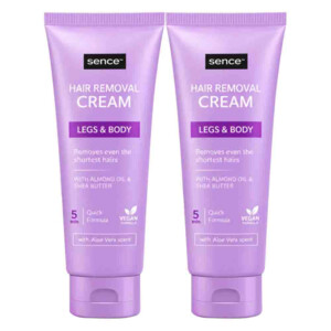 Sence 2x Ontharingscrème voor Gevoelige Huid 150 ml - 2 stuks