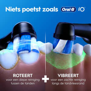 Oral-B iO 2 Elektrische Tandenborstel Dubbelpak Zwart en Roze + 2 Opzetborstels + Reisetui - 149.99 euro