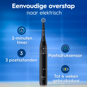 Oral-B iO 2 Elektrische Tandenborstel Dubbelpak Zwart en Roze + 2 Opzetborstels + Reisetui - 149.99 euro