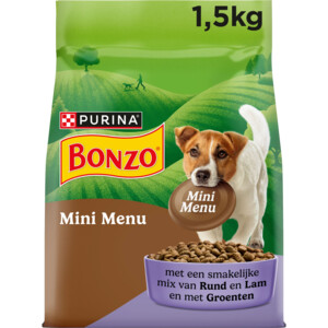 Bonzo Hondenvoer Droog Mini Menu Rund & Lam