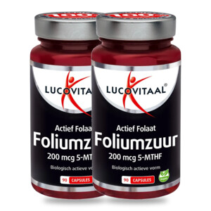 Lucovitaal 2x Foliumzuur Actief Folaat 5-MHTF 90 capsules - 180 stuks