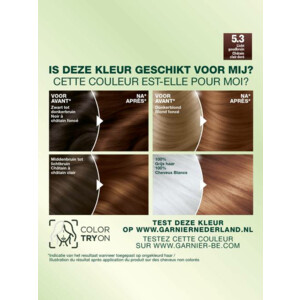 3x Garnier Nutrisse Ultra Crème Permanente Haarkleuring 5.3 Licht goudbruin - 37.78 euro