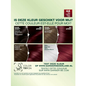 3x Garnier Nutrisse Ultra Crème Permanente Haarkleuring 4.6 Diep Rood Middenbruin - 38.29 euro