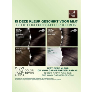 Garnier Nutrisse Ultra Crème Permanente Haarkleuring 3.0 Donkerbruin - 16.99 euro