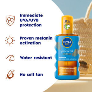 6x NIVEA Sun Protect & Bronze Zonnebrand Olie Spray SPF 20 - 144.17 euro