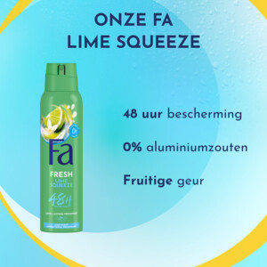 6x Fa Deodorant Spray Lime Squeeze - 11.83 euro