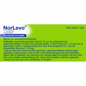 Norlevo Morning Afterpil Noodanticonceptie - 15.75 euro