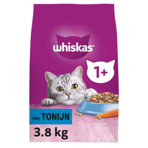 Whiskas 1+ Adult Katten Droogvoer Tonijn 3,8 kg