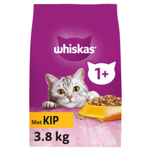 Whiskas 1+ Adult Katten Droogvoer Kip 3,8 kg