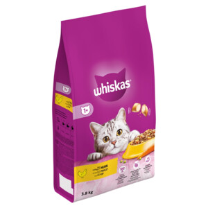 Whiskas 1+ Adult Katten Droogvoer Kip 3,8 kg