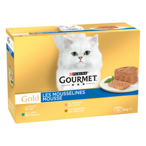 Gourmet Gold Multipack Fijne Mousse Blauw 12 x 85 gr
