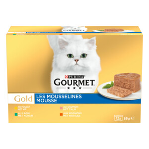 Gourmet Gold Multipack Fijne Mousse Blauw 12 x 85 gr