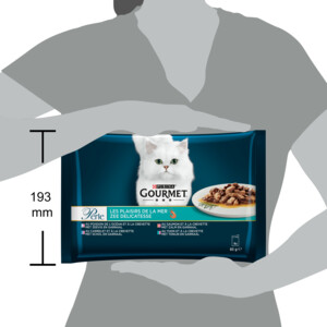 12x Gourmet Perle Kattenvoer in Saus Zee Delicatesse 4 x 85 gr