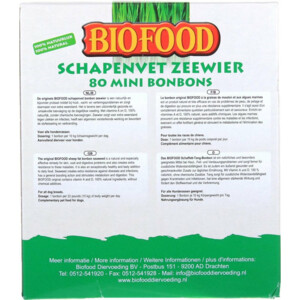 BF Petfood Schapenvet Mini Bonbons Zeewier 80 stuks