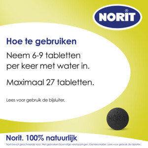 Norit Tabletten 125 mg - 8.69 euro