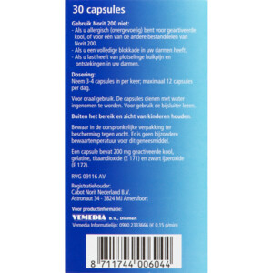 Norit Capsules 200 mg - 8.69 euro