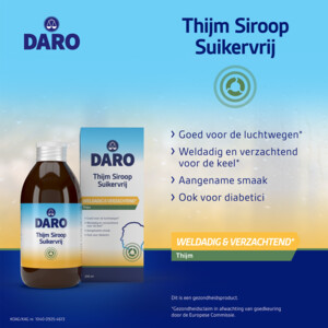 2x Daro Thijmsiroop Suikervrij - 18.79 euro