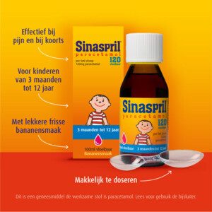 Sinaspril Paracetamol 120 mg Vloeibaar - 6.65 euro