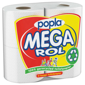 Popla Toiletpapier Megarol 2-laags - 4.49 euro