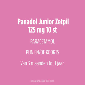 Panadol Junior Zetpillen 125 mg 3 maanden - 1 jaar - 5.05 euro