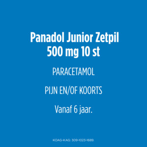 Panadol Junior Zetpillen 500 mg 6 jaar - 12 jaar - 5.09 euro