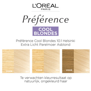 L'Oréal Préférence Cool Blondes Permanente Haarkleuring 10.1 Extra Licht Asblond - 18.15 euro