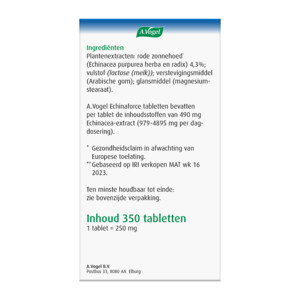 A.Vogel Echinaforce Weerstand - 29.99 euro