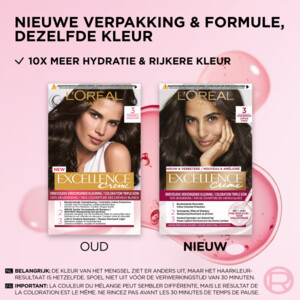 3x L'Oréal Excellence Crème Permanente Crèmekleuring 3 Donkerbruin - 44.41 euro