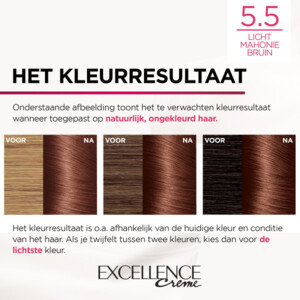 L'Oréal Excellence Crème Permanente Crèmekleuring 5.5 Licht Mahoniebruin - 16.79 euro