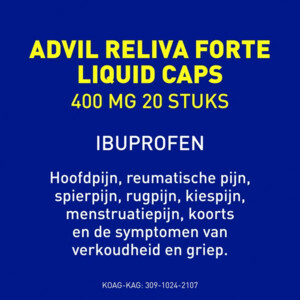 Advil Reliva Forte Liquid-Caps 400 - 8.95 euro