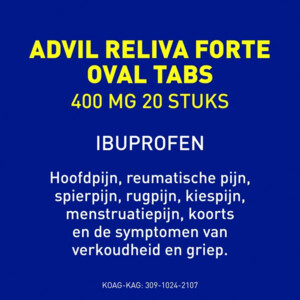 Advil Reliva Forte Oval Tabs 400 mg - 5.49 euro