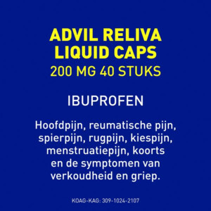 Advil Reliva Liquid-Caps 200 - 10.95 euro