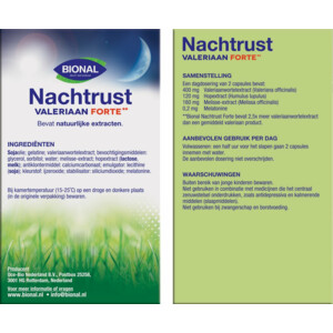 Bional Nachtrust Valeriaan Forte - 19.99 euro