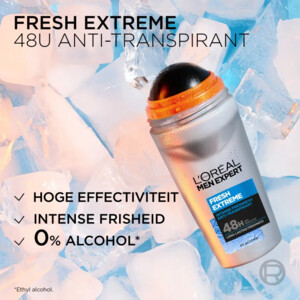 6x L'Oréal Men Expert Deodorant Roller Fresh Extreme - 16.38 euro