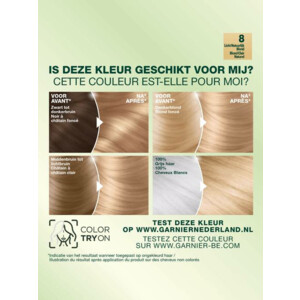 3x Garnier Nutrisse Ultra Crème Permanente Haarkleuring 8.0 Lichtblond - 38.18 euro