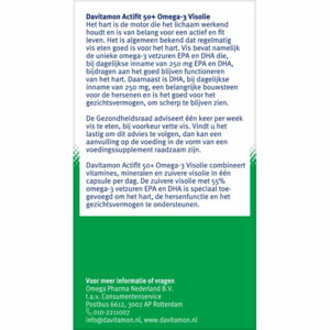 2x Davitamon Actifit 50+ Omega-3 Visolie - 51.01 euro