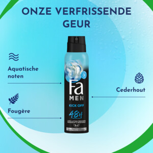6x Fa Men Deodorant Spray Kick-Off - 16.29 euro