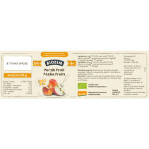 Biobim Fruithapje 6 mnd Perzik Fruit - 1.45 euro
