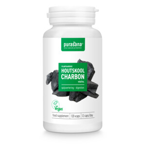 Purasana Houtskool Plantaardig 190mg - 9.99 euro