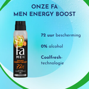 6x Fa Men Deodorant Spray Sport Energy Boost - 12.4 euro