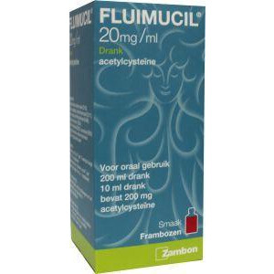 Fluimucil Drank 20mg/ml Bij Vastzittende Hoest - 9.29 euro