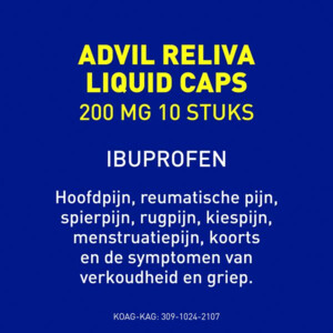 Advil Reliva Liquid-Caps 200 - 3.49 euro