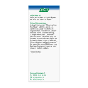 A.Vogel Dormeasan Nachtrust Citroenmelisse - 12.05 euro