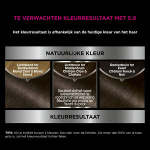 Garnier Olia Permanente Crèmekleuring 5.0 Licht Bruin - 16.99 euro