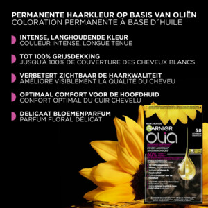 6x Garnier Olia Permanente Crèmekleuring 6.0 Donkerblond - 72.49 euro