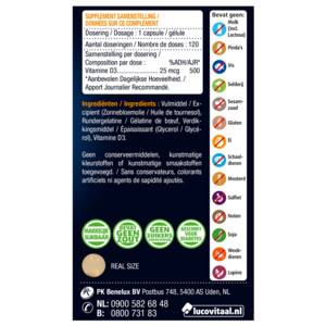 Lucovitaal Vitamine D3 25mcg - 9.99 euro